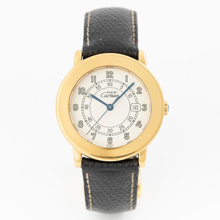 Must de Cartier, Must Ronde, wristwatch, 33 mm.