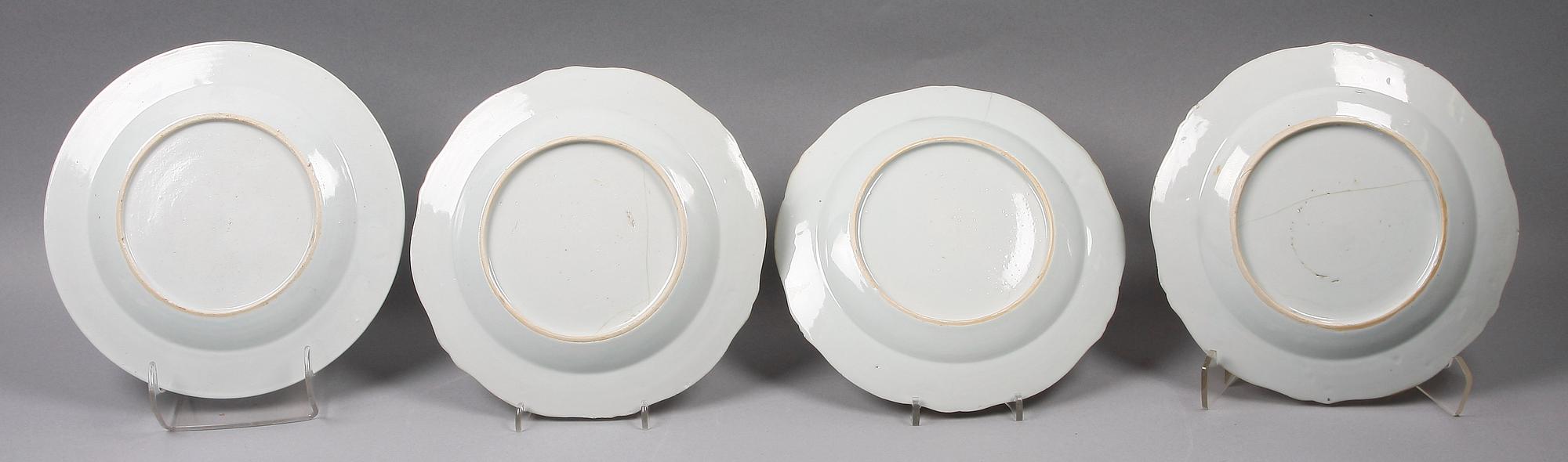 TALLRIKAR, 3+1 st, Kina, 1700-tal.