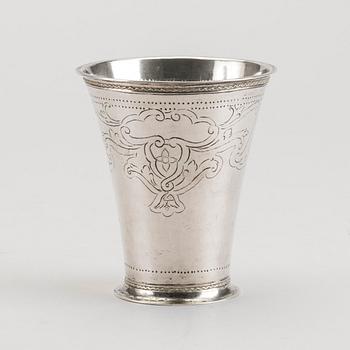 ANDERS FALCK bägare  silver Jönköping, 1726.