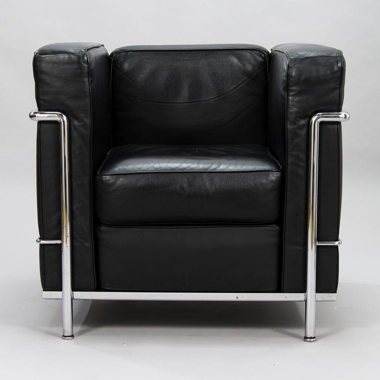 LE CORBUSIER, PIERRE JEANNERET & CHARLOTTE PERRIAND, a 'LC2' arm chair, Cassina, Italy.