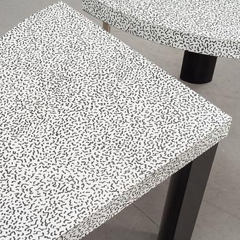 BORD, 2 st. "Cantone", Ettore Sottsass, Memphisgruppen. Italien.