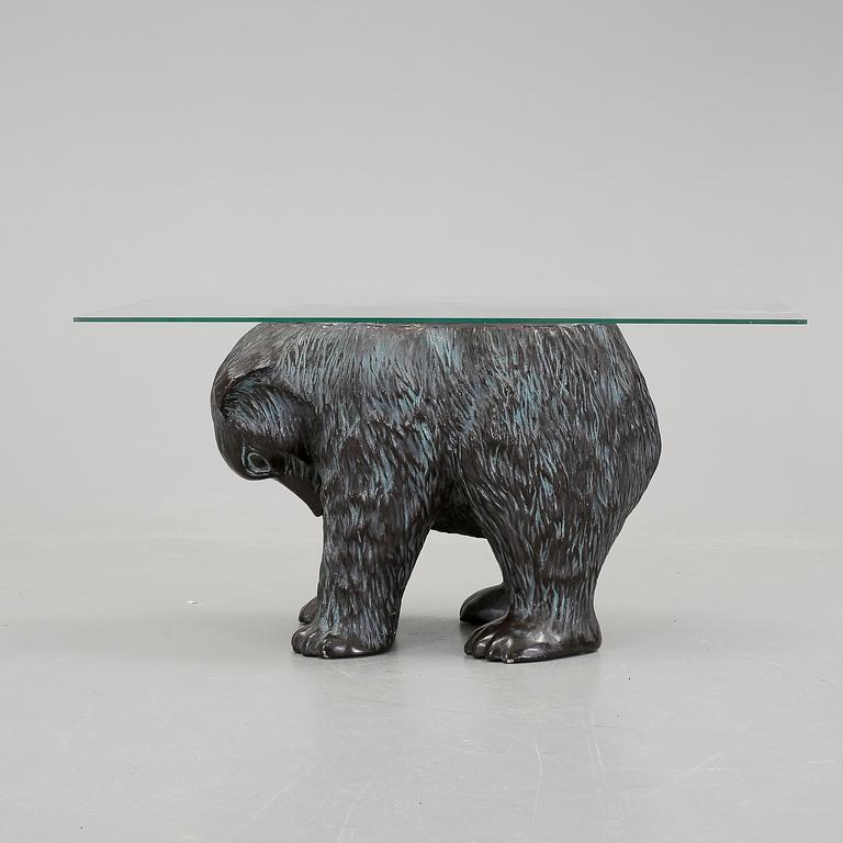 SOFFBORD, gjutmassa och glas, 1900/2000.