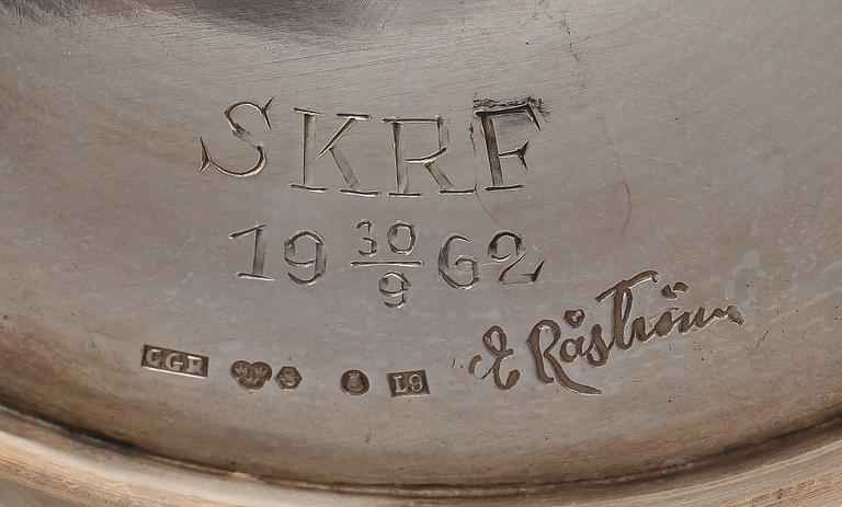 LJUSSTAKAR, ett par, silver, Eric Råström för Råströms Silver & Nysilverfabrik, Stockholm 1961. Tot vikt ca 366 g.