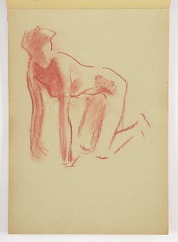 Lotte Laserstein, 3 skissblock med teckningar.