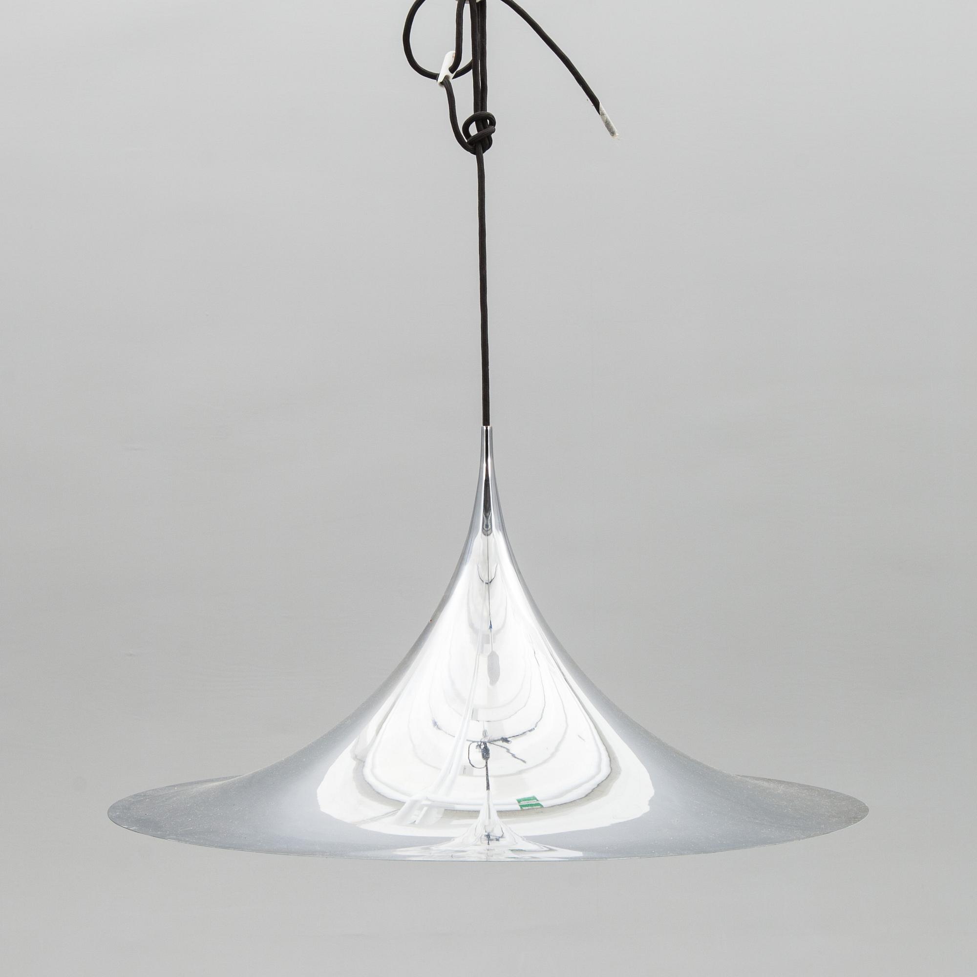TAKLAMPA, Semipendel, Claus Bonderup, 1900-talets andra hälft. Höjd ca 35 cm.
