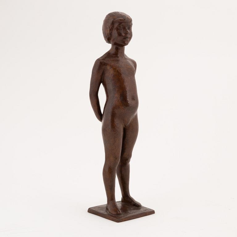 David Wretling, sculpture, bronze, signed.