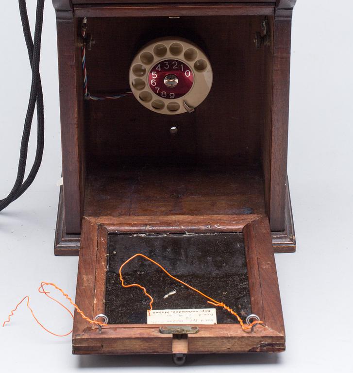 VÄGGTELEFON, Telegrafverkets Verkstad, Stockholm.