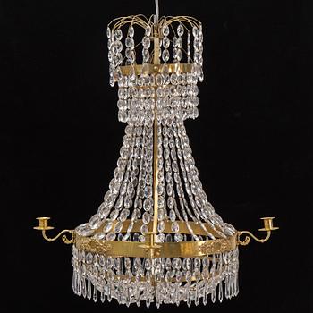 An empire chandelair, Sweden, around 1820.