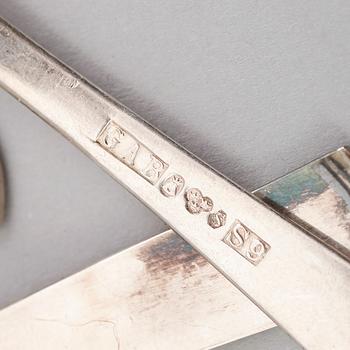 KAFFESKEDAR, 31 st, silver, Rosenholm, GAB, 1960/70-tal. Vikt ca 497 gram.