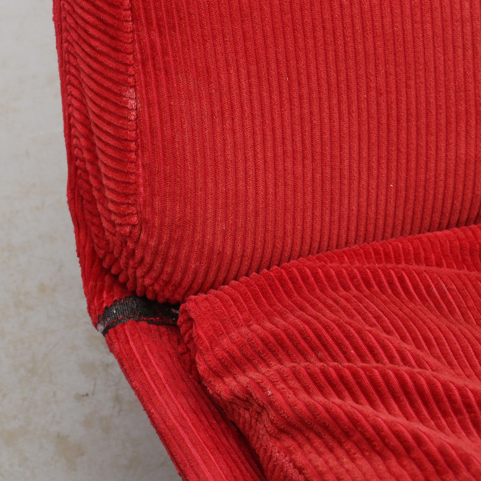 FÅTÖLJER, ett par, samt FOTPALL, 1900-talets tredje kvartal.