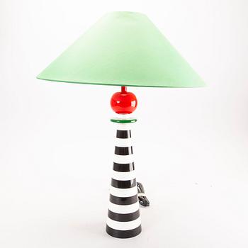 Olivier Vilatte a set of two painted table lamps later part of the 20th century.