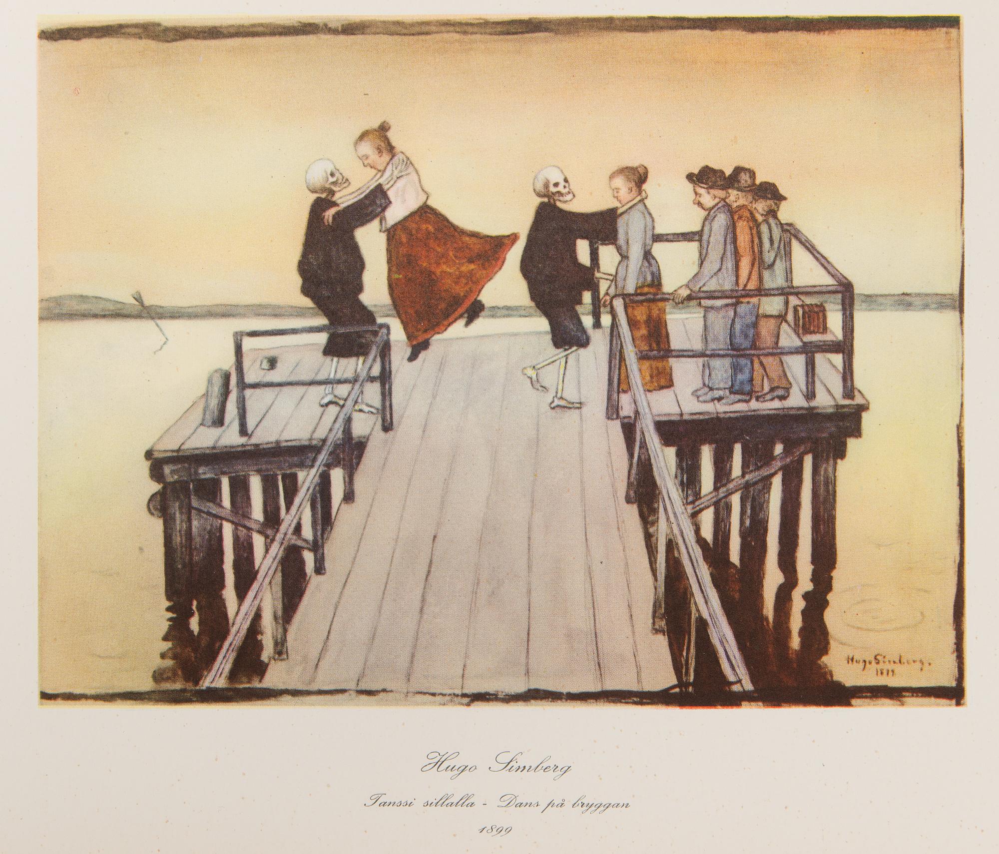Hugo Simberg, "Akvarelleja-Akvareller", 20 kpl ofsett -painokuvia, WSOY Porvoo 1958.