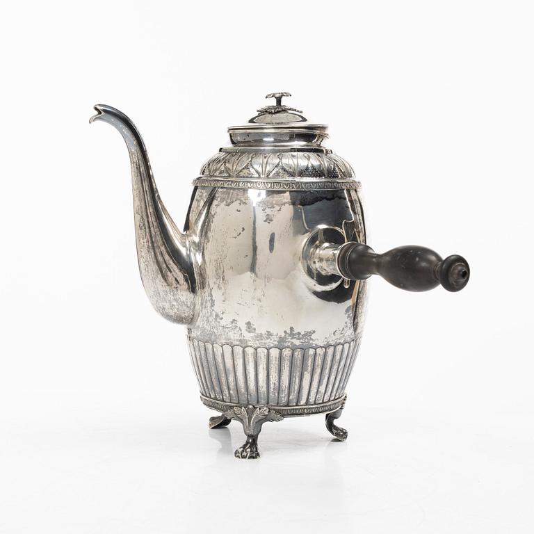Johan Adolf Hamnqvist, a silver coffee pot, Åmål, Sweden, 1837.