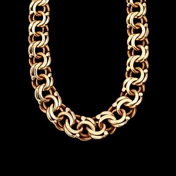 COLLIER, 18K guld, svenska stämplar, 1971. Vikt ca 29 g.
