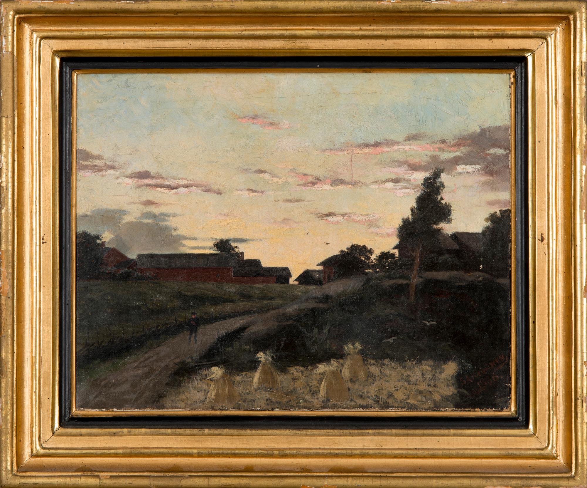 SIGFRID AUGUST KEINÄNEN, olja på duk, signerad och daterad 1886.