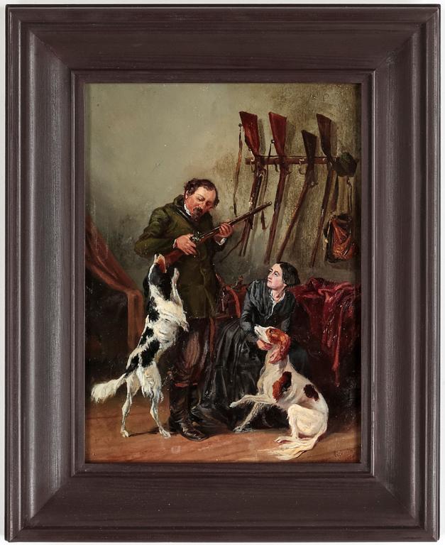 JOHN GEORG ARSENIUS, olja på pannå, signerad John Arsenius 1853.