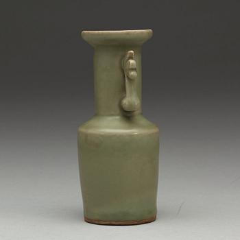 A small longquan celadon mallet vase, presumably Song/Yuan dynasty.