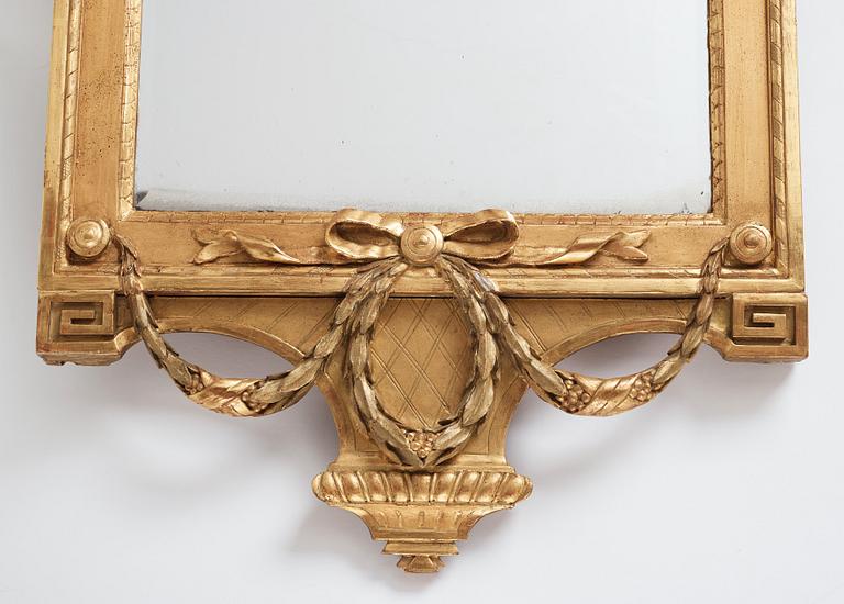 A pair of Gustavian late 18th century mirrors by Per Westin (master in Stockholm from 1776).