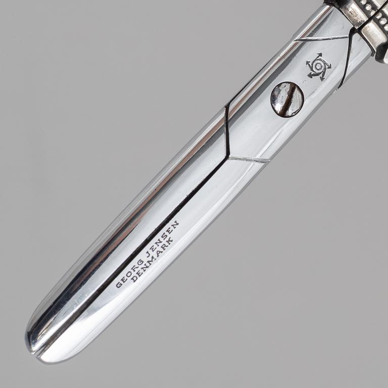 Johan Rohde, 'Acanthus' sterling silver grape scissors, Georg Jensen, Denmark, after 1945.