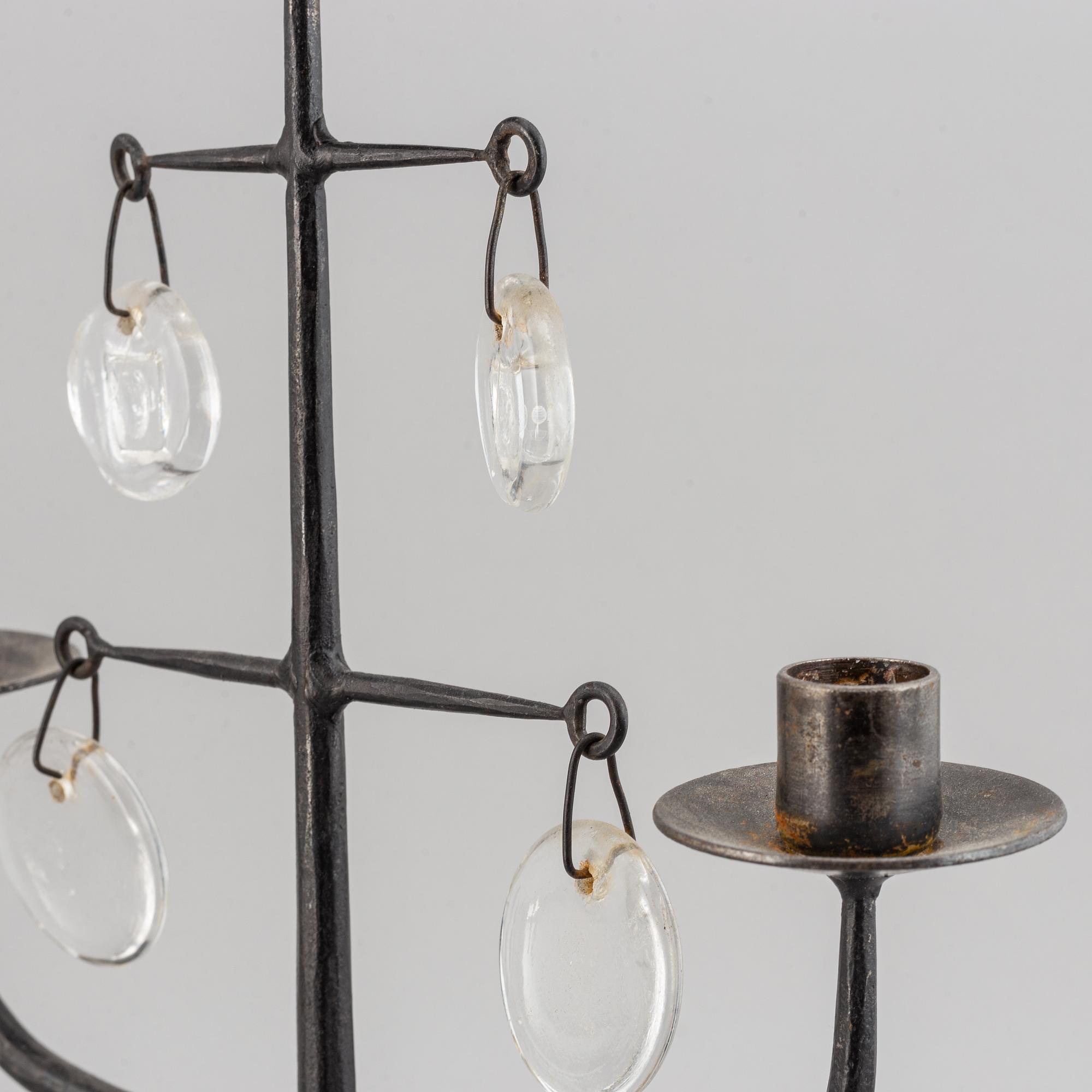 Erik Höglund, ljusstake/kandelaber, Boda, 1900-talets andra hälft.