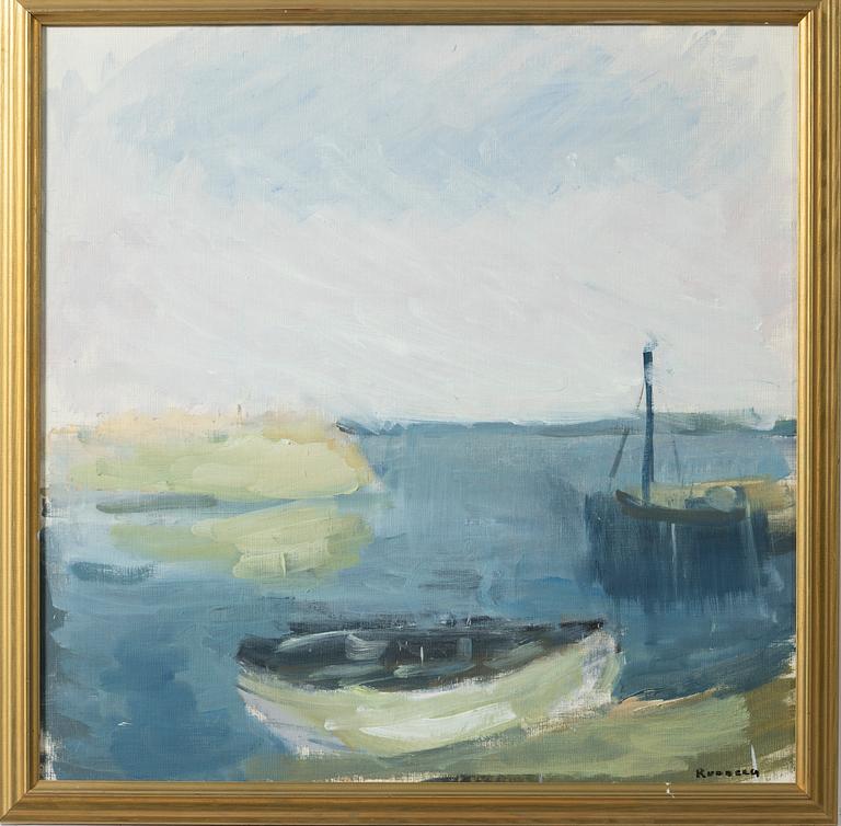 Gustav Rudberg, "Norreborgs Harbour, Hven".
