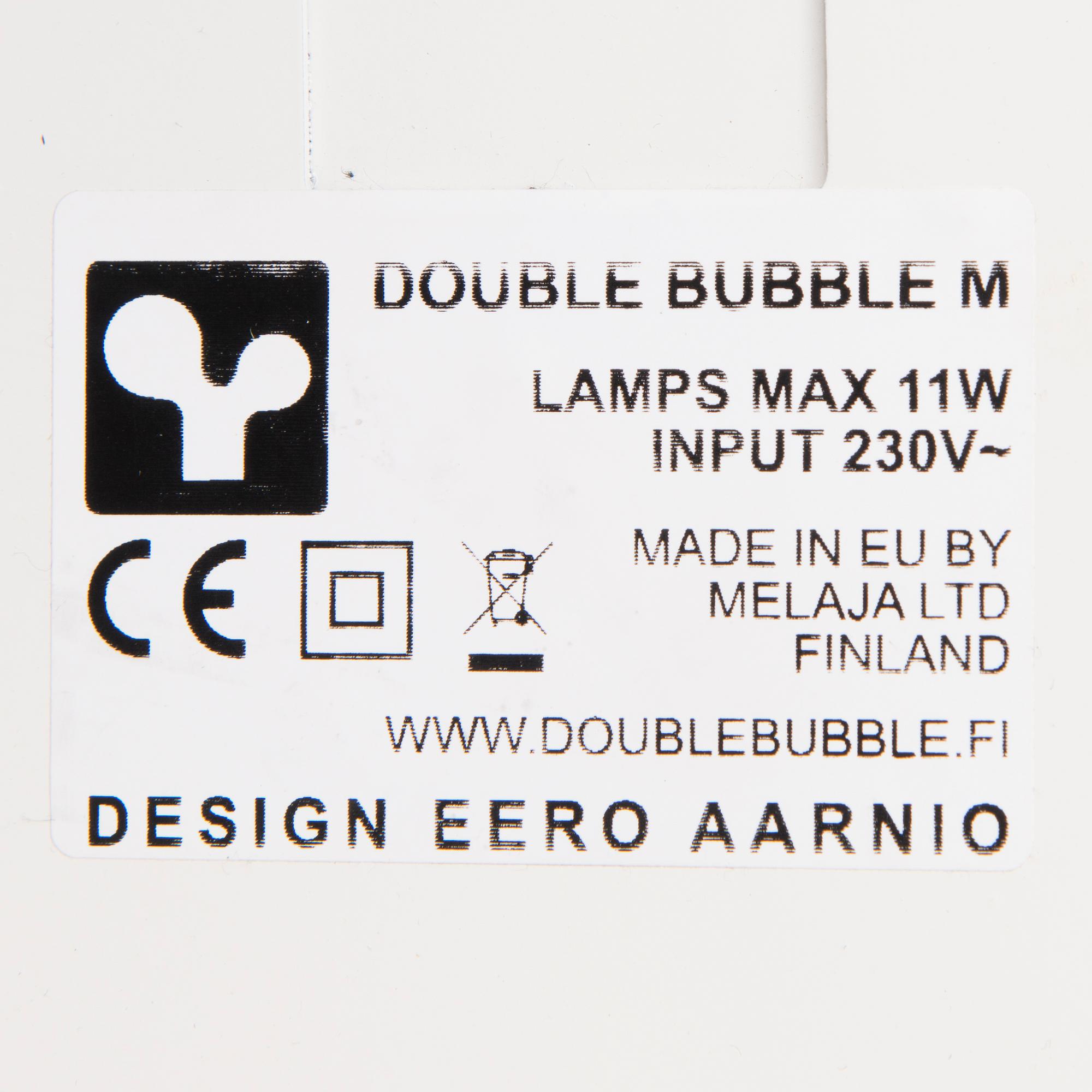 EERO AARNIO, bordslampa, "Double Bubble", Melaja Oy, 2000-tal.