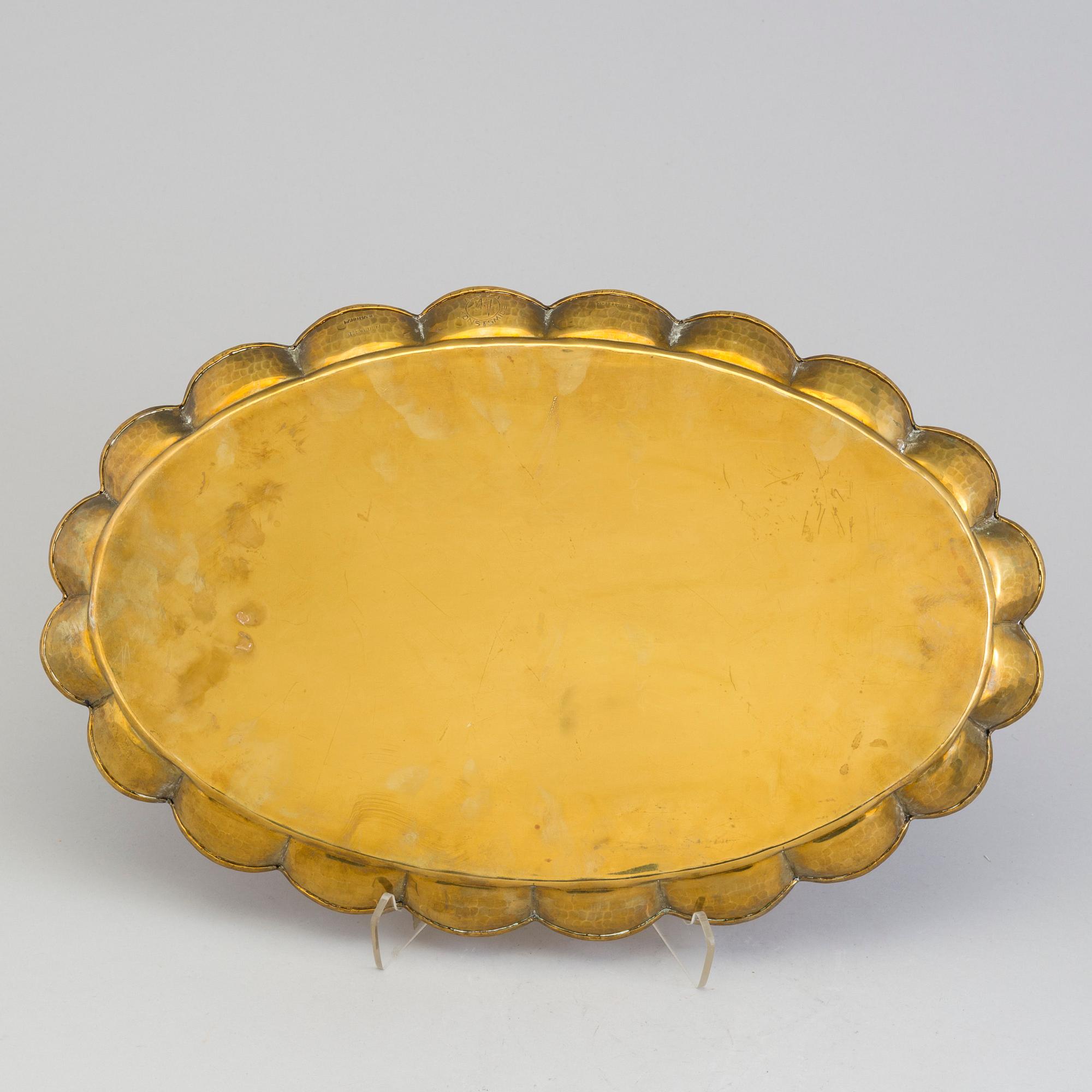 LARS HOLMSTRÖM, bricka, mässing, Arvika Konstsmide.