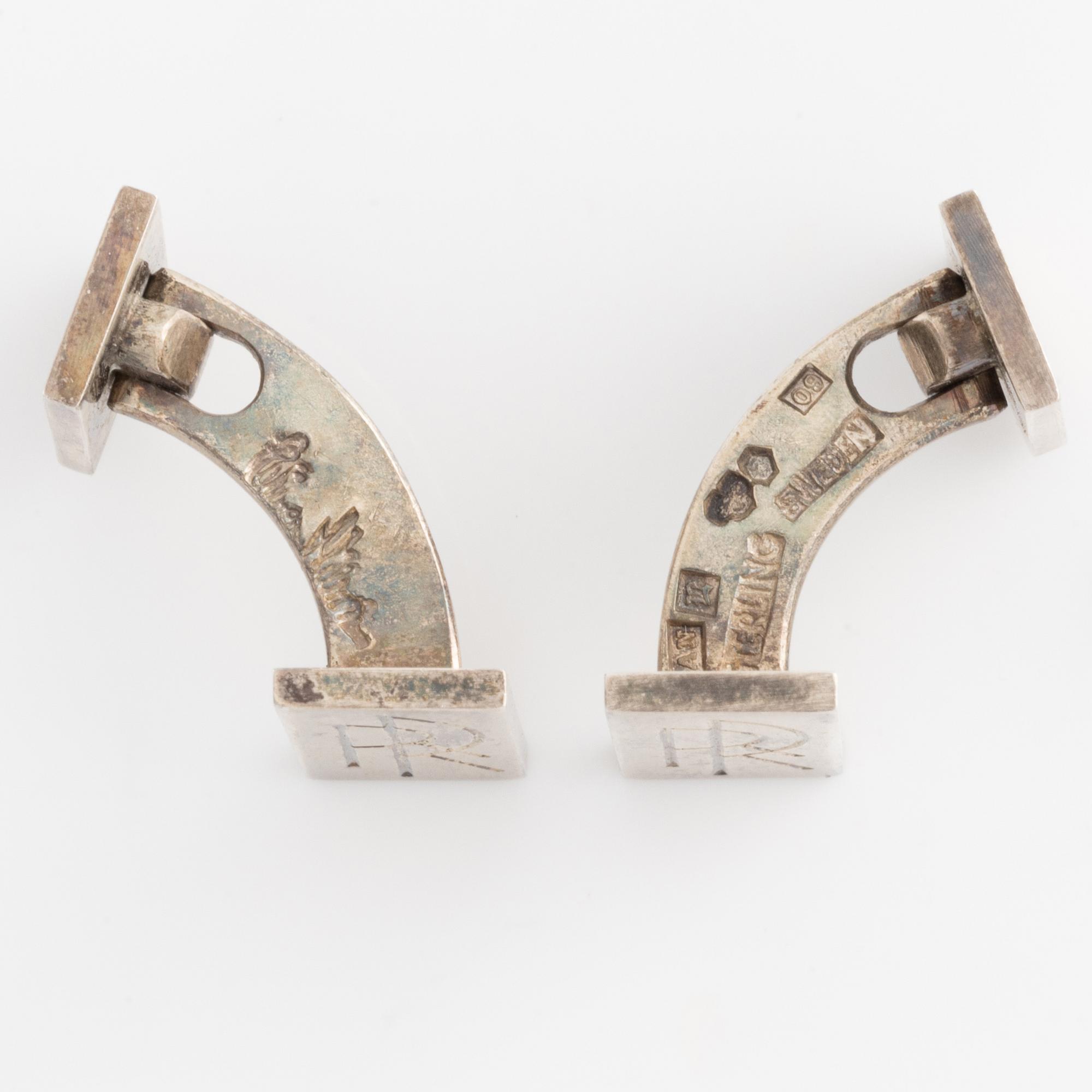 Wiwen Nilsson, manschettknappar och skjortknappar, silver.