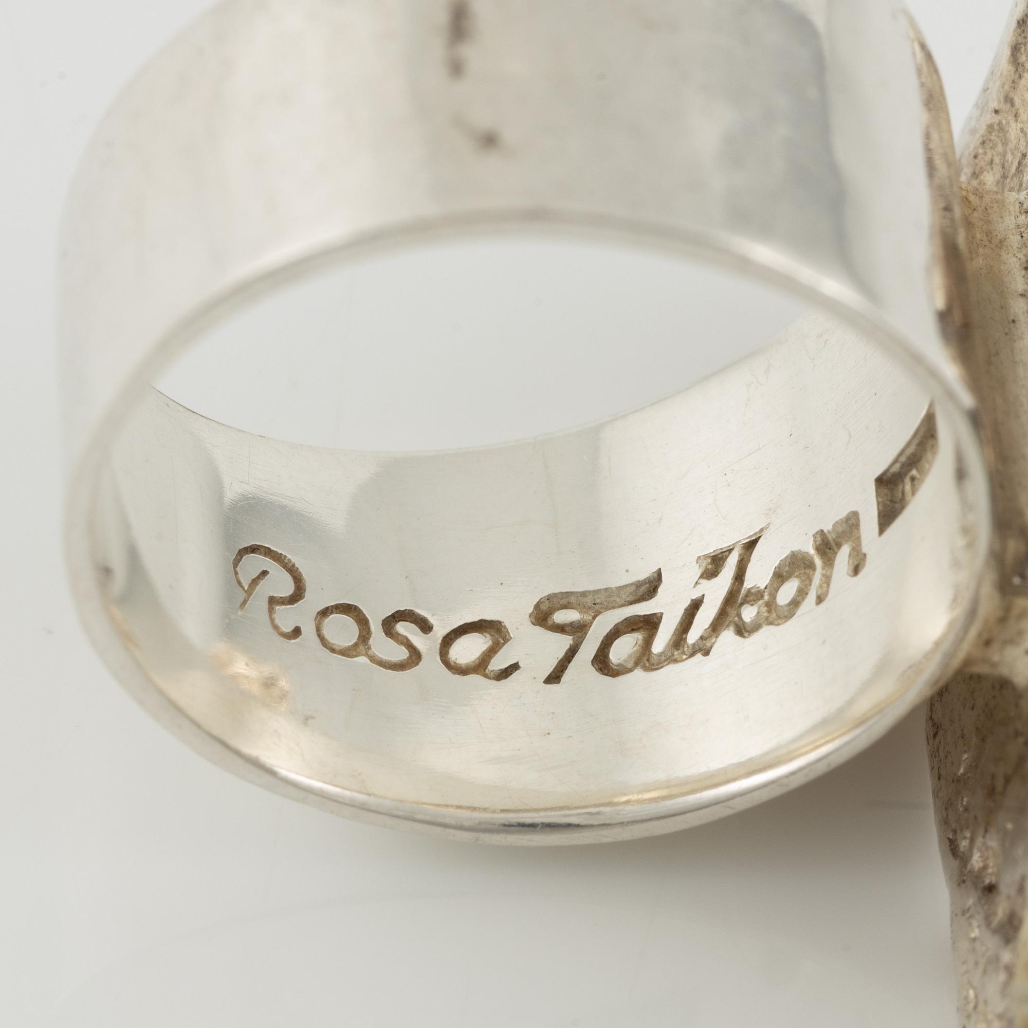 Rosa Taikon, a sterling silver ring, Stockholm, 1997.