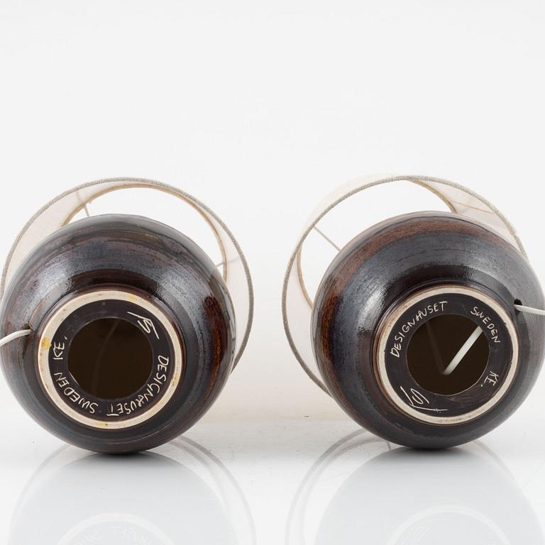 Carl-Harry Stålhane och Kent Eriksson, bordslampor, ett par, Designhuset, 1970-tal.