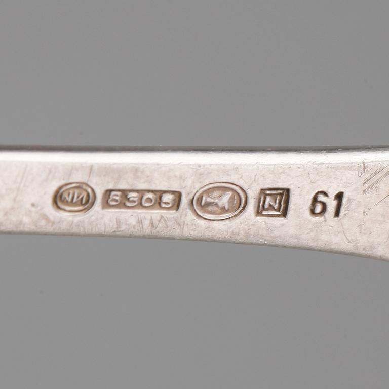 PARTI SILVER, bland annat GAB, Stockholm, 1903. Totalvikt ca 468 gram.