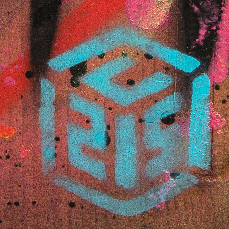C215, akryl på trä, signerad.