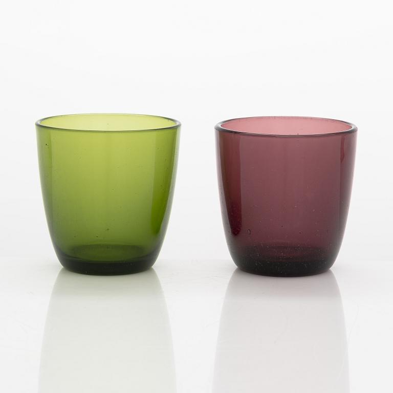 Tapio Wirkkala, a 12-piece set of mid-century '4090' drinking glasses and a pitcher '2303' for IIttala.