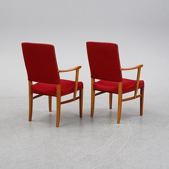 Carl Malmsten, a set of six 'Gustavus' chairs, Åfors Möbelfabrik, second half of the 20th Century.