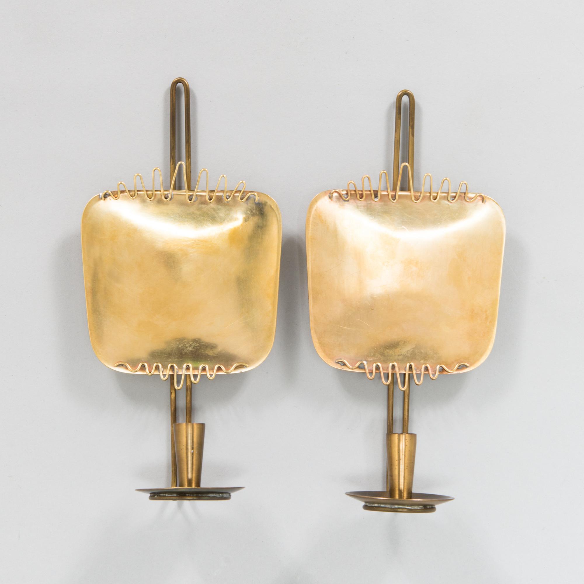Veikko Huotari, a pair of mid-20th-century wall sconces.