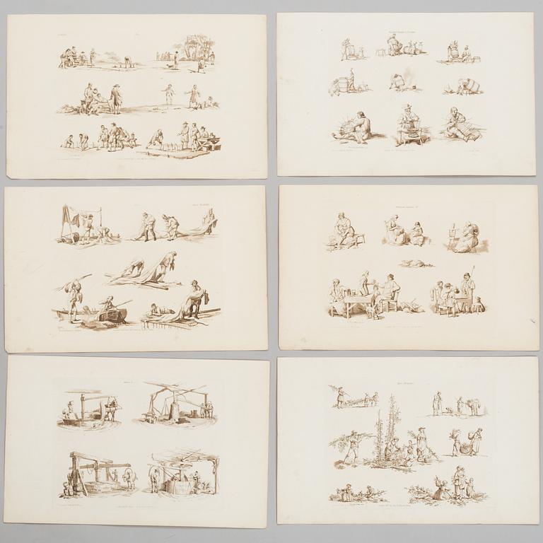 WILLIAM HENRY PYNE, after, 20 etchings, early 19th century.