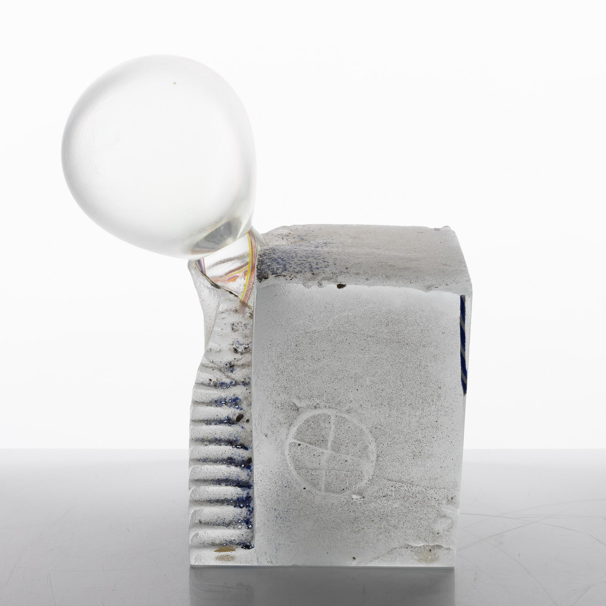 Bertil Vallien, skulptur, glas, Kosta Boda, signerad.