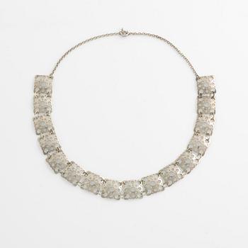 Liisa Vitali, necklace, silver, "Lace", Finland.