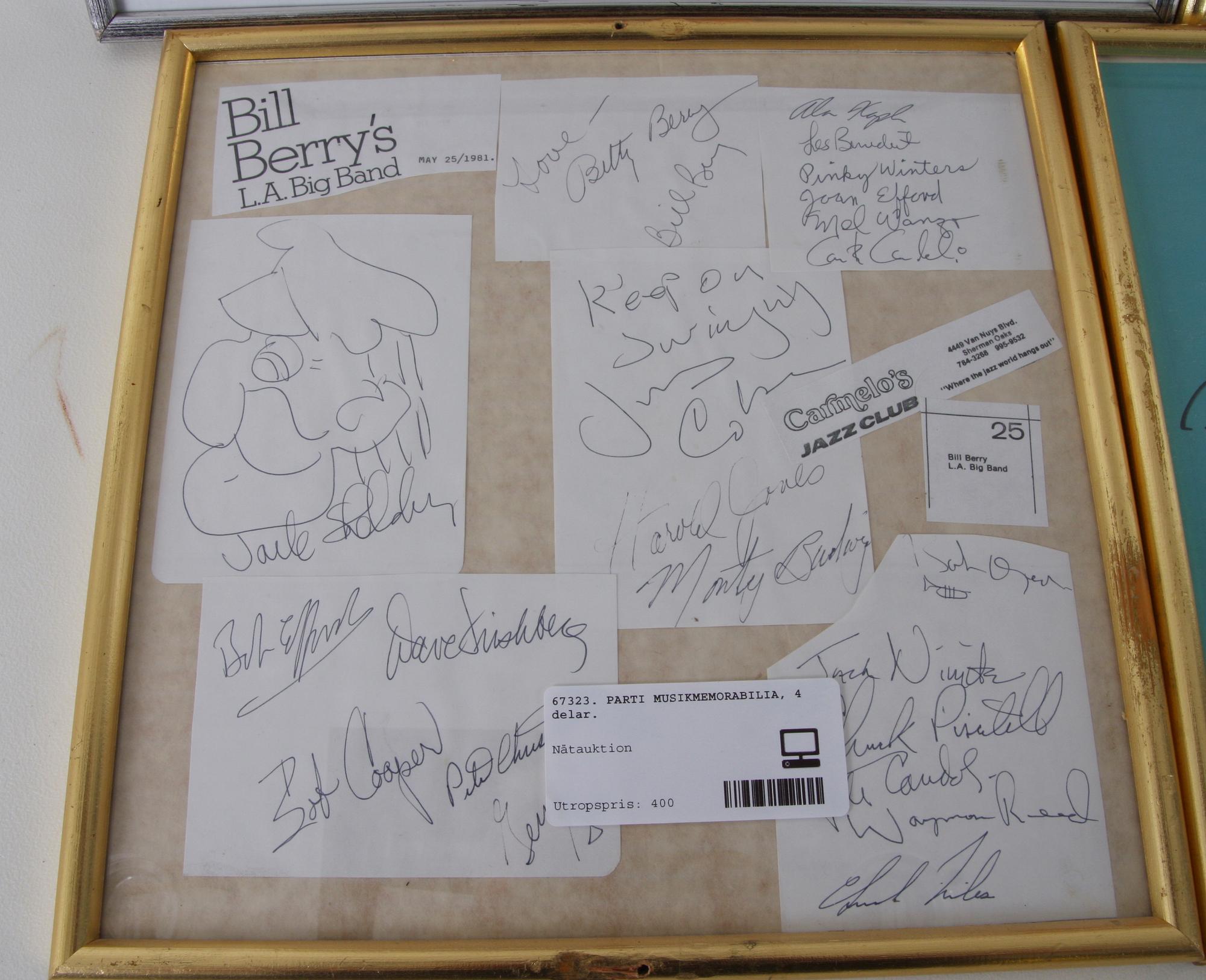 PARTI MUSIKMEMORABILIA, 4 delar.