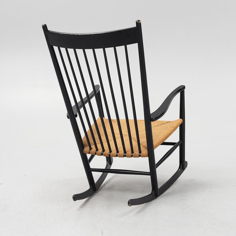 Hans J. Wegner, a 'J 16' rocking chair, FDB Möbler, second half of the 20th Century.