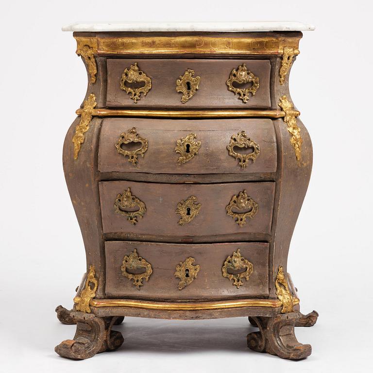 Byrå, Mathias Ortmanns (ca.1692–1757) art. Danmark, 1700-talets mitt. Rokoko.