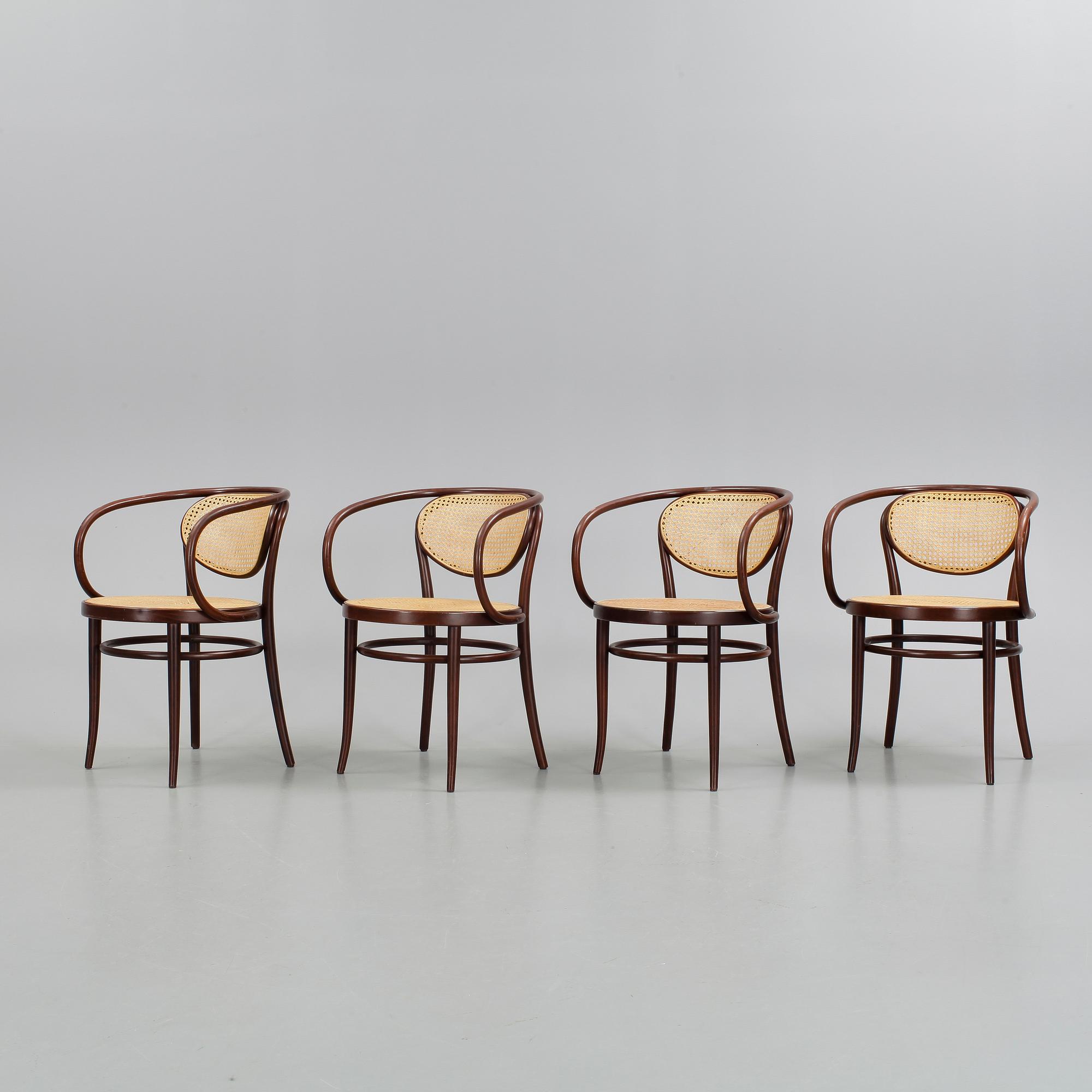 KARMSTOLAR, 4 st, Thonet, "Thonet 80", 1900-talets slut.