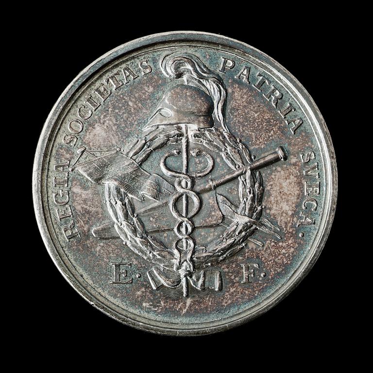 MEDALJ. Gustav III. Utförd av G. Liungberger. Silver 4,2 cm 39,2 g.