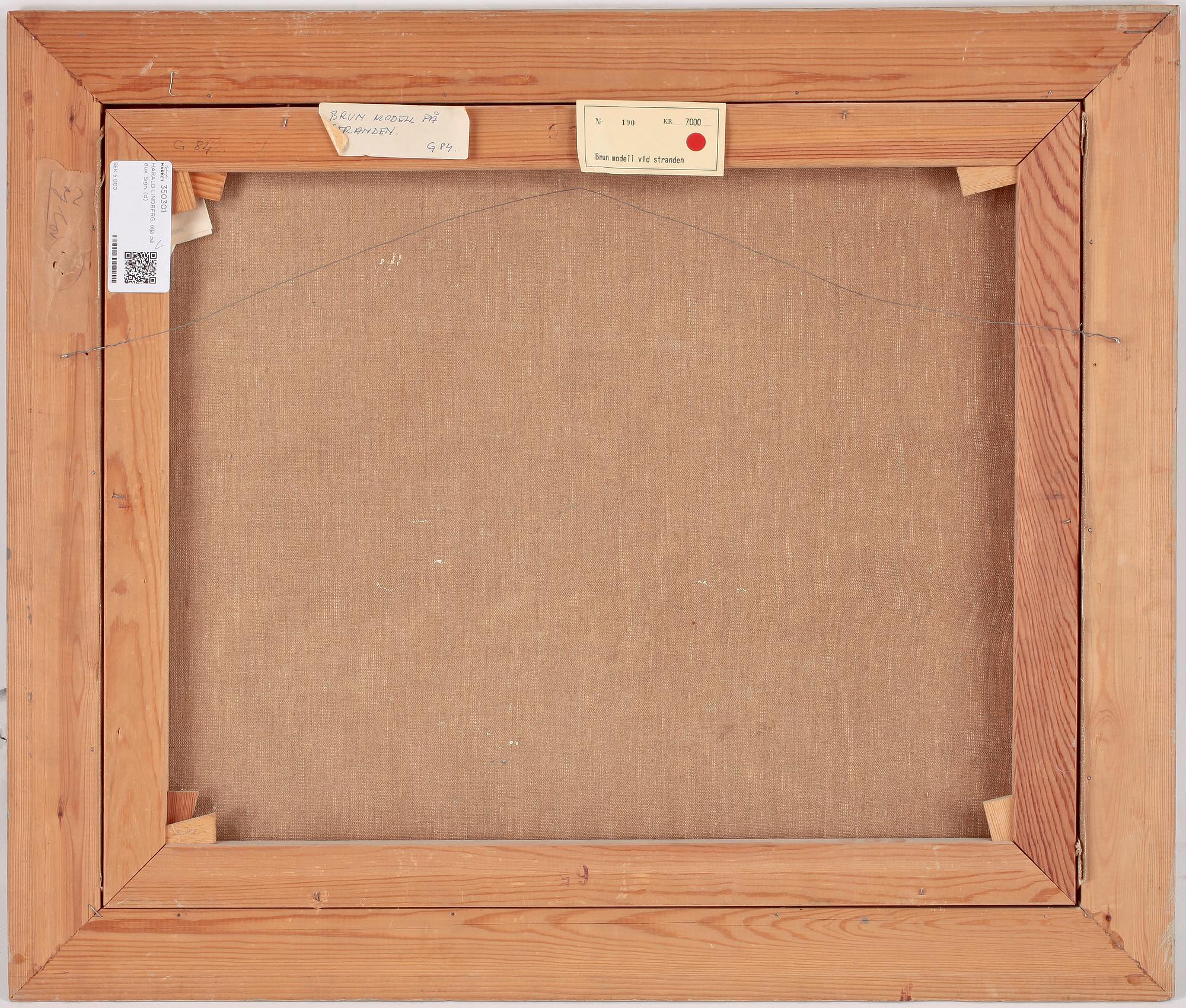 HARALD LINDBERG, olja på duk. Sign.