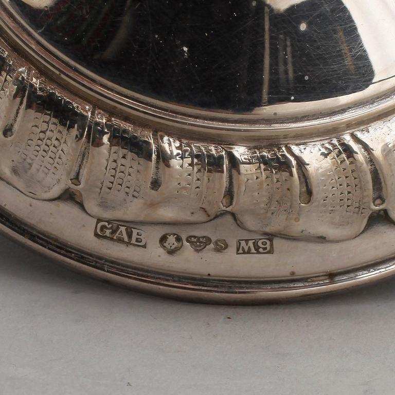 LJUSSTAKAR, ett par, silver, MGAB, Stockholm 1962.