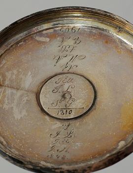 SENAPSKANNA, silver, sengustaviansk, Olof Wallin, Gävle 1810. Silvervikt ca 125 gram.
