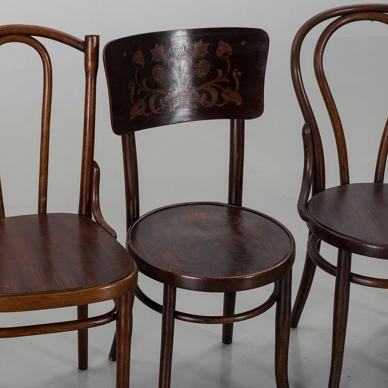 STOLAR, Thonet och Thonet-stil,  8 stycken, 1900-talets första hälft.