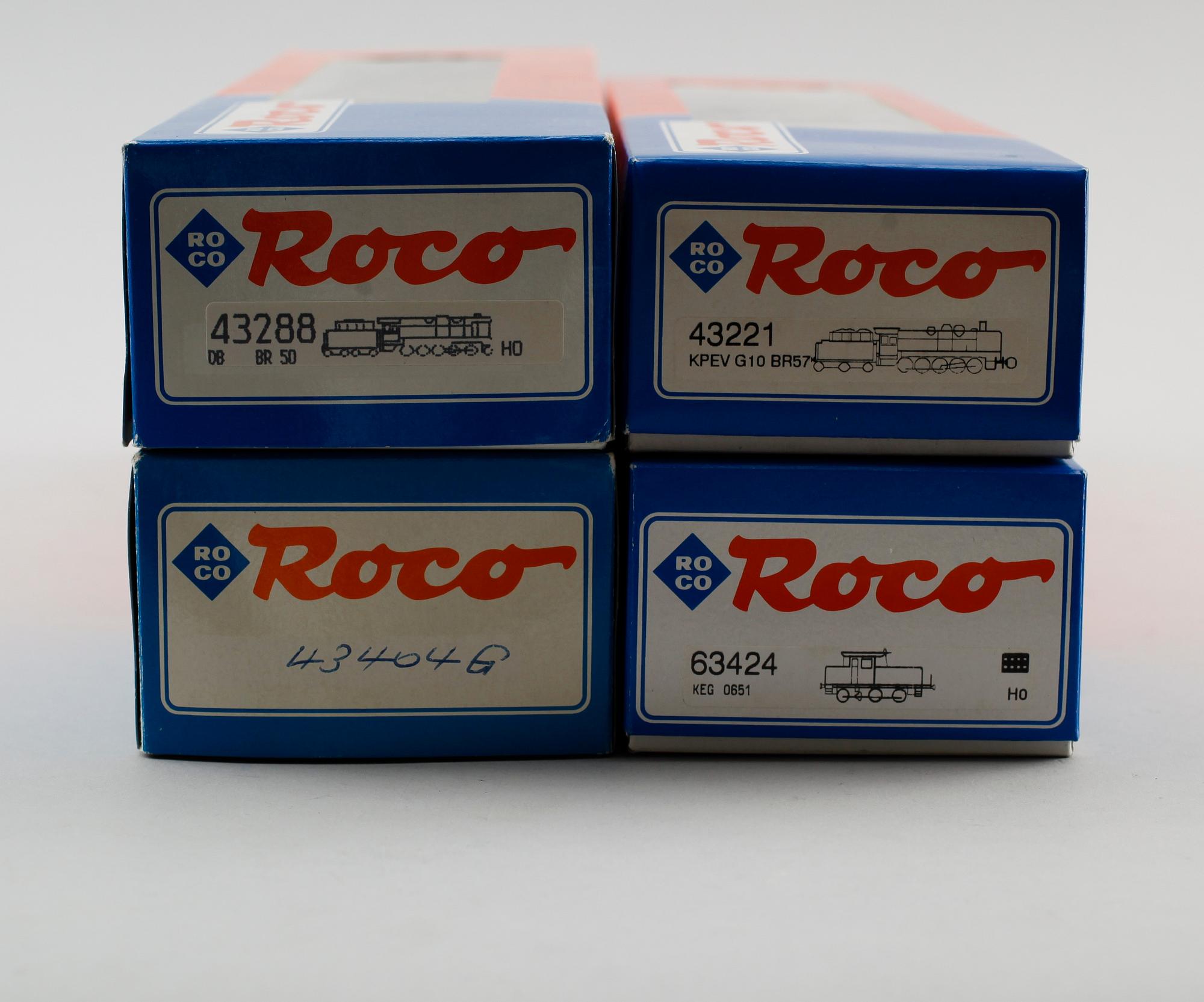 SAMLING MODELLTÅG, 4 delar, Roco, Österrike.