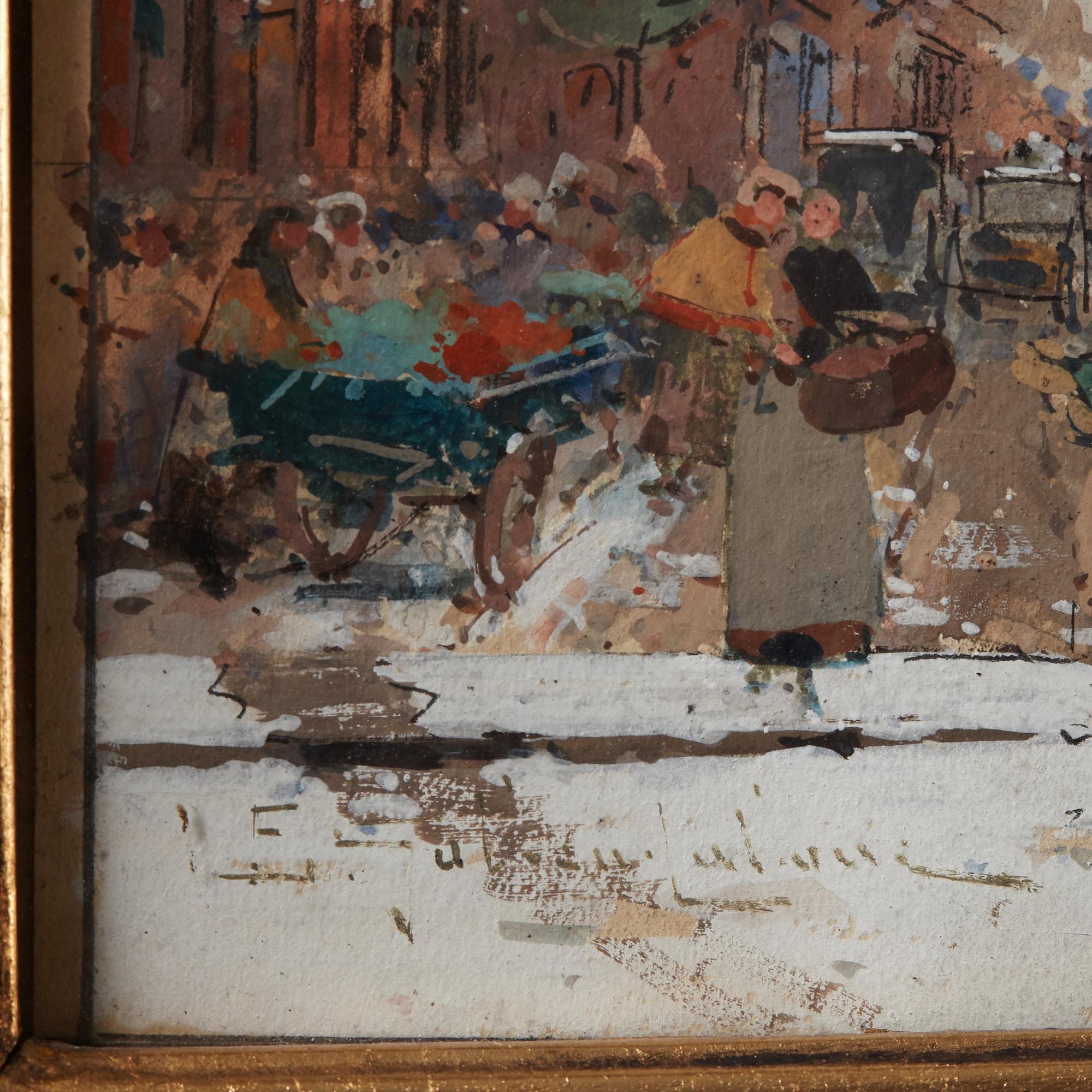 Eugène Galien-Laloue, "L'Eglise Saint-Médard rue Mouffetard".