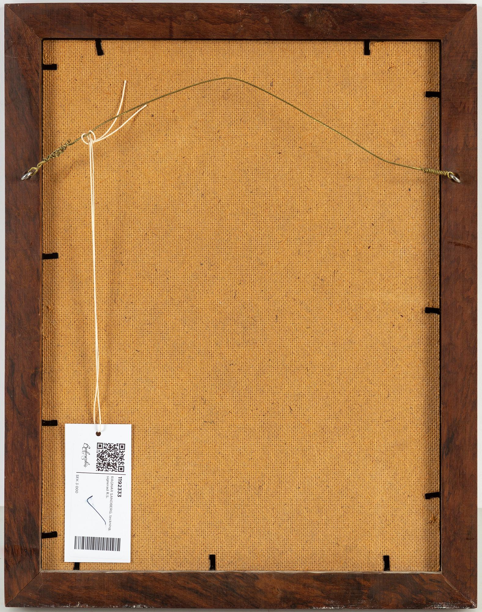 RAGNAR SANDBERG, ink and gouache, signed.